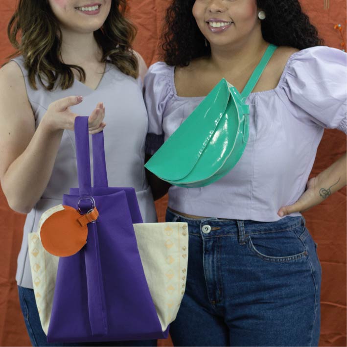 Entre - Coleção cápsula de bolsas para autonomia econômica de mulheres migrantes