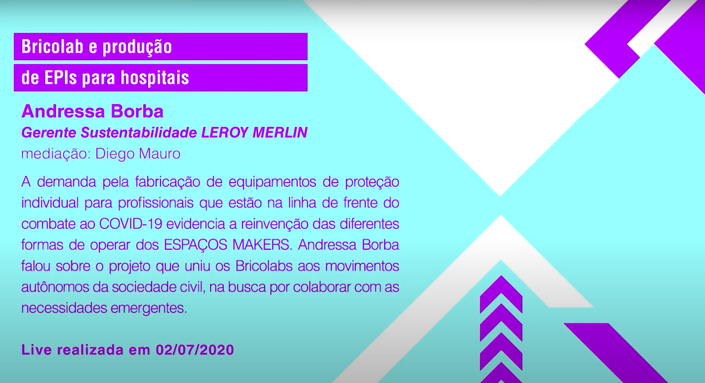 Live | Andressa Borba: Bricolabs e a produção de EPIs para hospitais